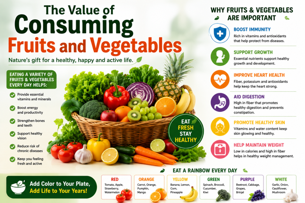 The Value of Consuming Fruits and Vegetables: