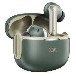 Boat Airdopes 219, 4Mics ENx, 40H Battery, Best in Segment for Calling, Stream Ad Free Music via App Support, Bluetooth Earbuds, TWS Ear Buds Wireless Earphones with mic
