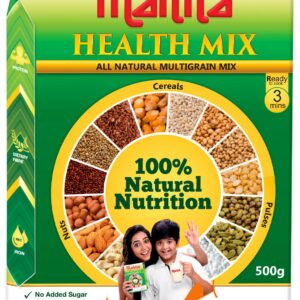 Manna Health Mix 500g, All Natural Nutrition Drink, with 14 ingredients, Zero Sugar.